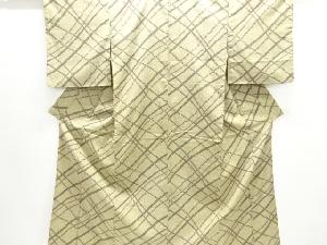 アンティーク　抽象模様手織り紬着物